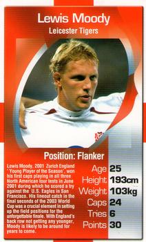 2003 Top Trumps England Rugby Heroes #NNO Lewis Moody Front